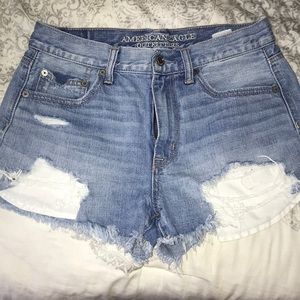 American Eagle distressed jean shorts
